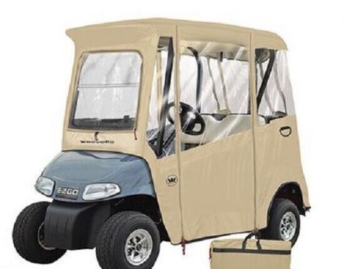 EZGO Premium Drivable 2 Person Golf Cart Enclosure Cover Color: TAN, US $289.98, image 6