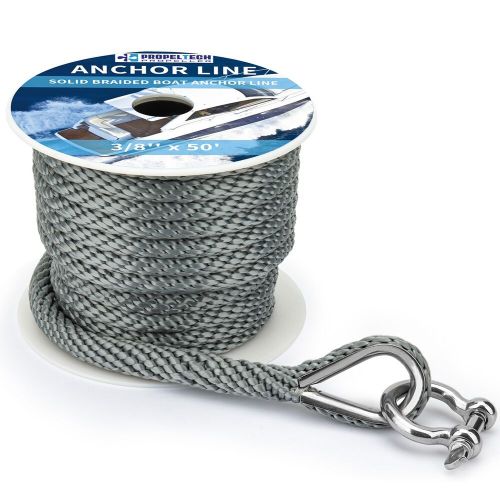 Anchor Rope Braided Anchor Line 3/8Inch 50 FT Premium Solid Braid MFP Boat Rop, US $22.99, image 2