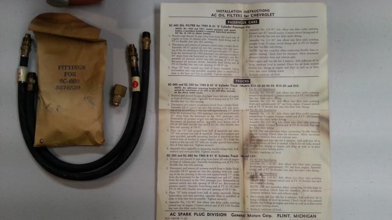 1960 1961 Chevrolet AC Oil Filter SC-660/NIB Impala C10 C20 C30 C40 C50 K10 K20, US $265.00, image 3