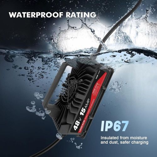 New: 15 AMP 48 Volt Golf Cart Charger for Club Car with 3-Pin Round Plug, US $99.00, image 4