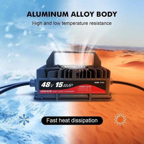 New: 15 AMP 48 Volt Golf Cart Charger for Club Car with 3-Pin Round Plug, US $99.00, image 7