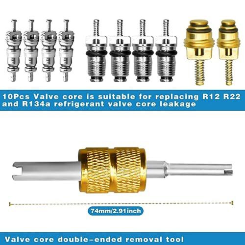 Rustproof and Unbreakable AC Valve Core Kit R12 to R134A Conversion 17 Pcs, US $13.18, image 15