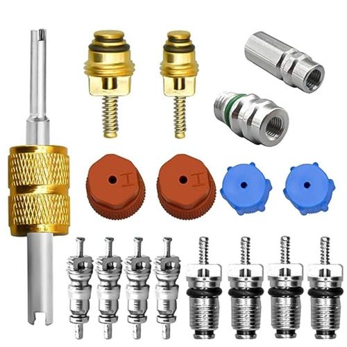 Rustproof and Unbreakable AC Valve Core Kit R12 to R134A Conversion 17 Pcs, US $13.18, image 23