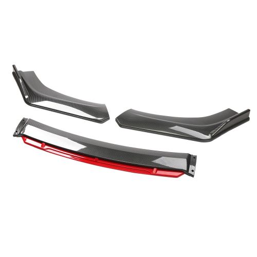 For BMW Universal Front Bumper Red Lip Spoiler Splitter Carbon Fiber Look, US $79.89, image 5