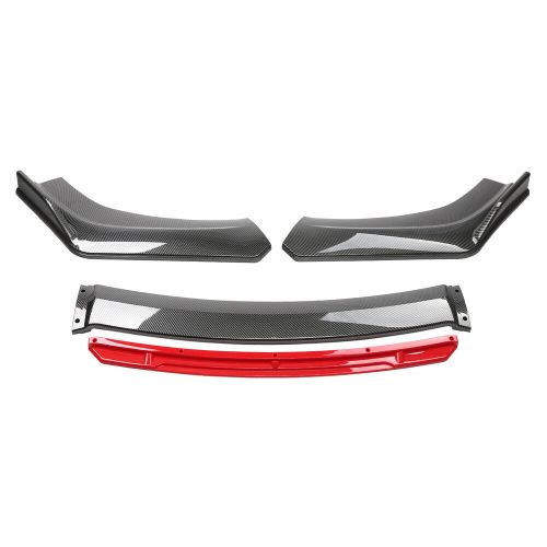 For BMW Universal Front Bumper Red Lip Spoiler Splitter Carbon Fiber Look, US $79.89, image 6