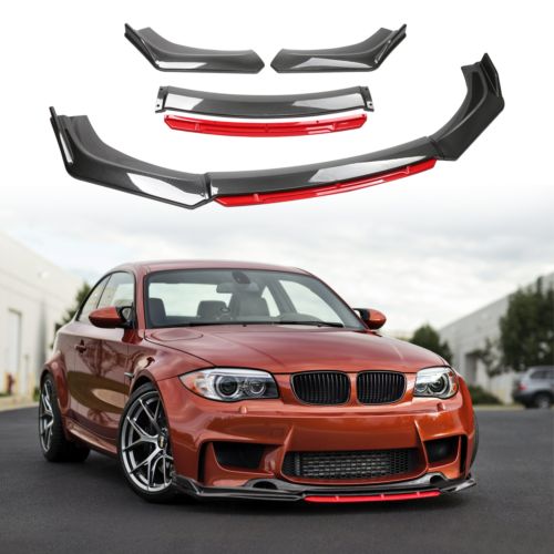 For BMW Universal Front Bumper Red Lip Spoiler Splitter Carbon Fiber Look, US $79.89, image 8