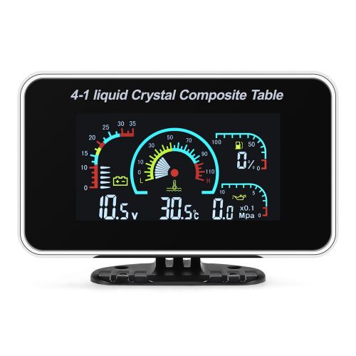 4 in 1 LCD Car Digital Gauge Voltmeter Oil Pressure Fuel Level Water Temp 12-24V, US $26.89, image 4