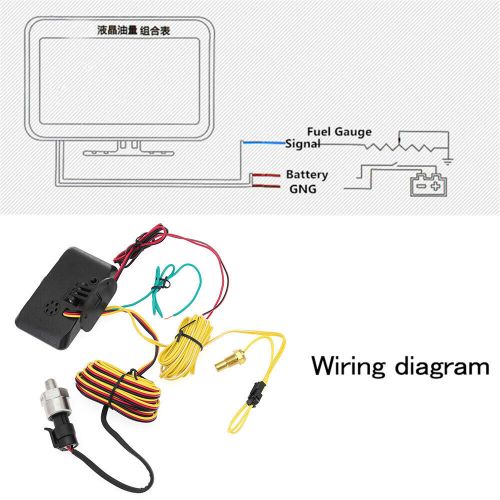 4 in 1 LCD Car Digital Gauge Voltmeter Oil Pressure Fuel Level Water Temp 12-24V, US $26.89, image 13