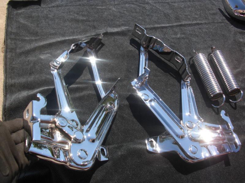 1961 IMPALA CHROME PLATED HOOD HINGES / SPRINGS CONVERTIBLE BELAIR BISCAYNE 348, US $300.00, image 2