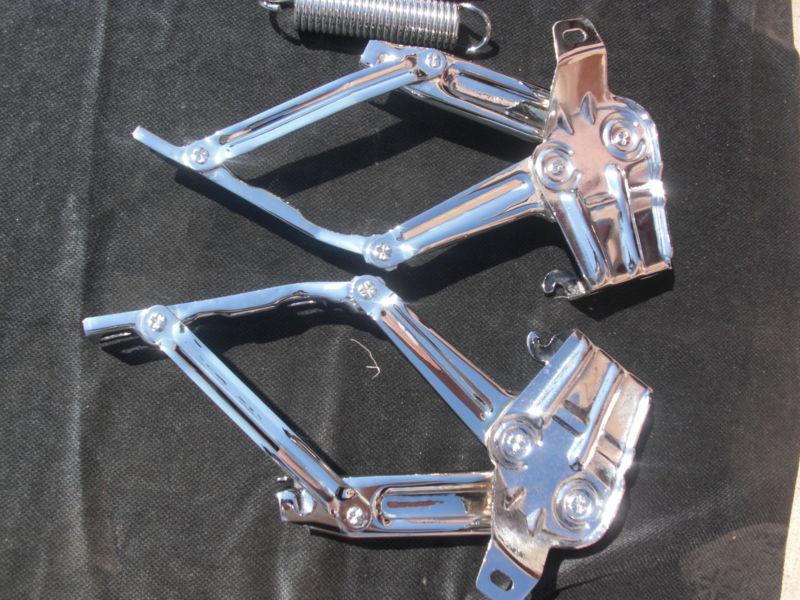 1961 IMPALA CHROME PLATED HOOD HINGES / SPRINGS CONVERTIBLE BELAIR BISCAYNE 348, US $300.00, image 3