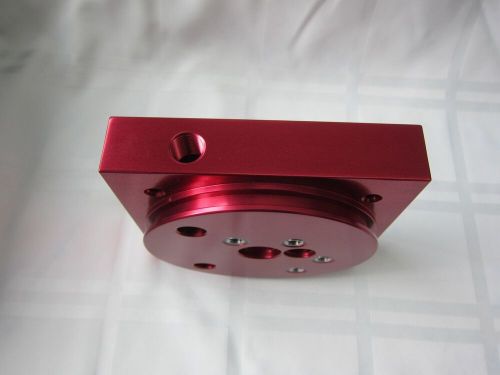 Lowrider hydraulics red anodized block, 1/2&#034; port, 3/8&#034; side returns &amp; seals,new