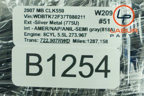 W209 MERCEDES 05-09 CLK CLASS IGNITION SWITCH MODULE WITH KEY B634, US $199.99, image 5