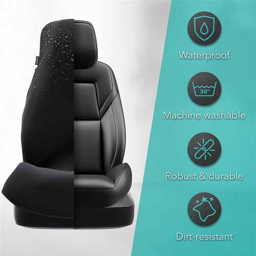 Pet Seat Protector Universal Pair Throw Over Car SUV Seat Cover Waterproof Black, AU $22.24, image 5