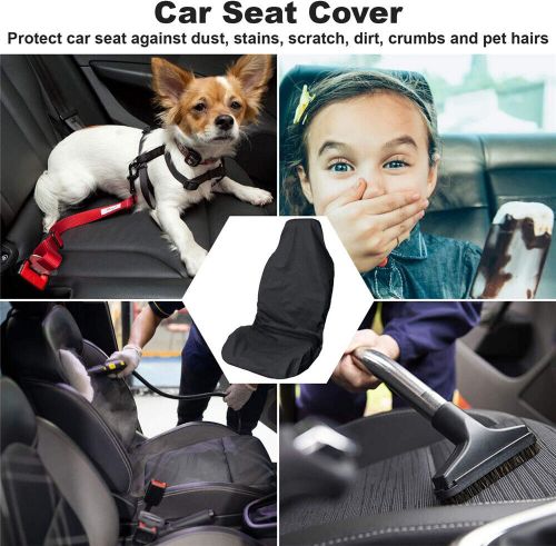 Pet Seat Protector Universal Pair Throw Over Car SUV Seat Cover Waterproof Black, AU $22.24, image 10