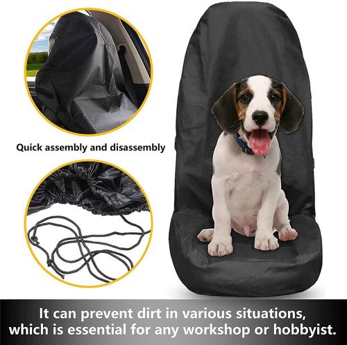 Pet Seat Protector Universal Pair Throw Over Car SUV Seat Cover Waterproof Black, AU $22.24, image 11