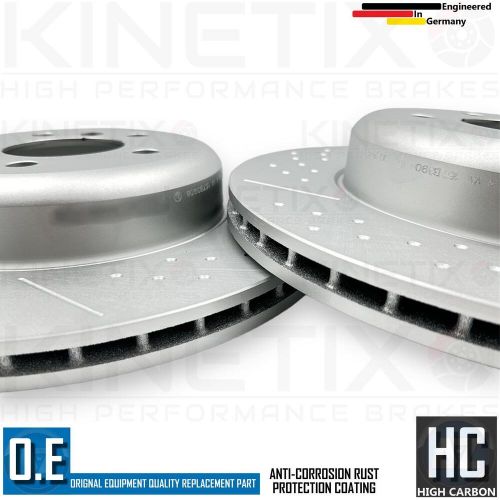 FOR BMW 335i M SPORT F31 DIMPLED GROOVED FRONT REAR BRAKE DISCS 370mm 345mm, US $, image 10