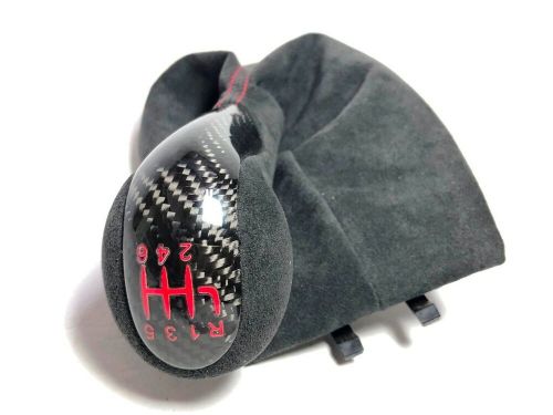 Carbon Alcantara shift knob Porsche 986 996 6MT manual carrera Turbo Boxster RED, US $499.00, image 2