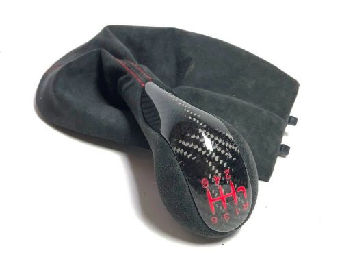 Carbon Alcantara shift knob Porsche 986 996 6MT manual carrera Turbo Boxster RED, US $499.00, image 3