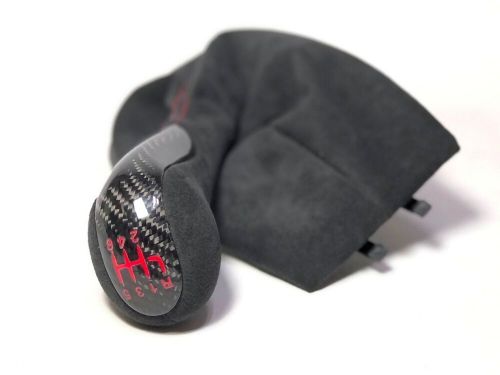 Carbon Alcantara shift knob Porsche 986 996 6MT manual carrera Turbo Boxster RED, US $499.00, image 5