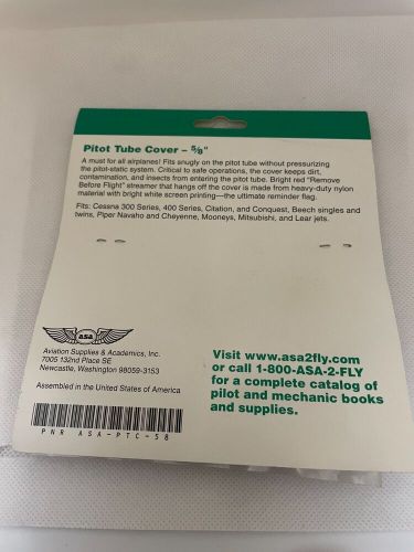 Asa-ptc-58 asa pitot tube cover small 5/8" - pilot supplies