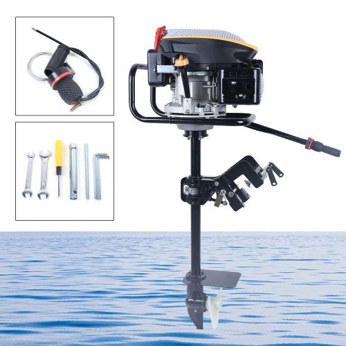 225CC 4 Stroke Heavy Duty Outboard Motor Trolling Boat Engine Gasoline Motor, US $460.50, image 13