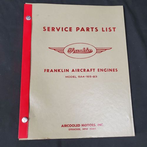 1947 Franklin Aircraft Engine 6A4-150-B3, 6A4-165-B3 Service Manual & Parts List, US $49.95, image 5