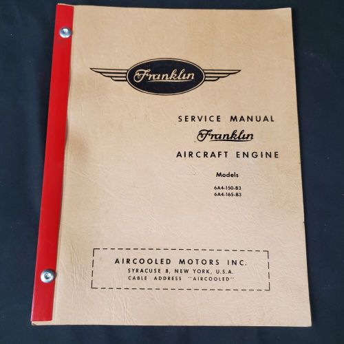1947 Franklin Aircraft Engine 6A4-150-B3, 6A4-165-B3 Service Manual & Parts List, US $49.95, image 6