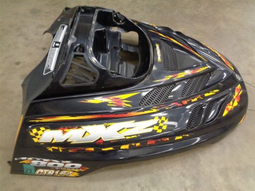 2001 Ski Doo MXZ 800 ZX Chassis Hood Shroud w Vents Decals Black, US $124.99, image 9