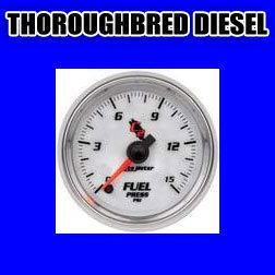 Autometer cobalt c2 series-fuel press gauge 2-1/16" elec full sweep 0-15 psi
