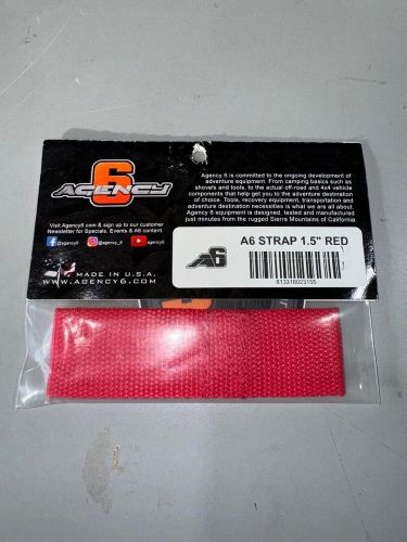AGENCY 6 BRAND A6 1.5" RED WINCH STRAP BRAND NEW, US $10.99, image 2