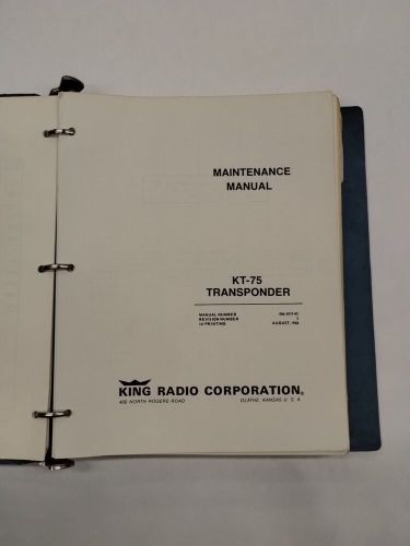 King KT-75/KT-75R Maintenance Manual 1968-72-Original, US $39.95, image 3