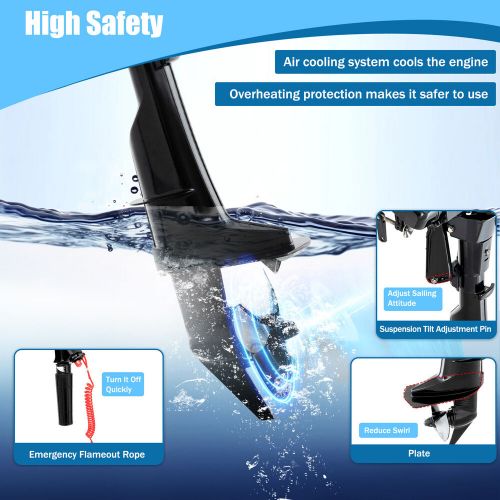 4-Stroke 6HP Outboard Motor Fishing Boat Engine Boat Engine w/Air Cooling System, US $426.00, image 20