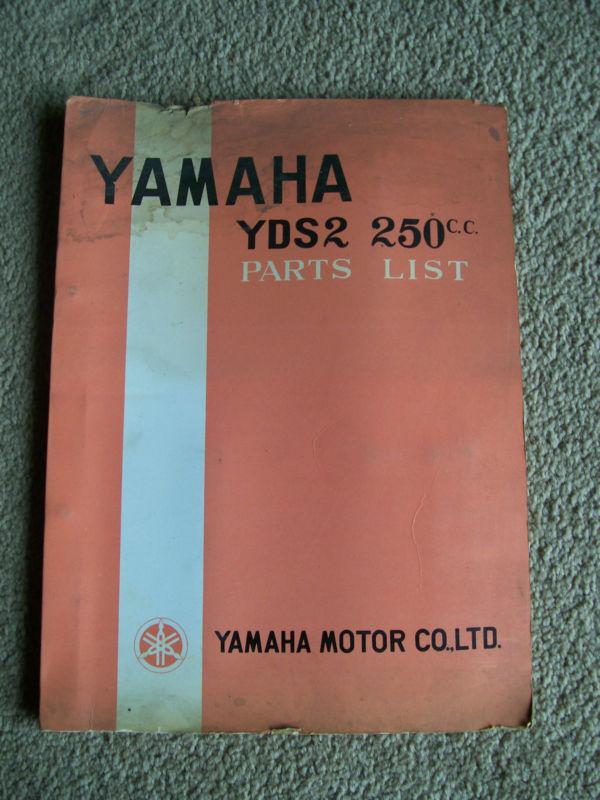 Yamaha yds2/250c.c. parts list, good  used condition,mar. 1965