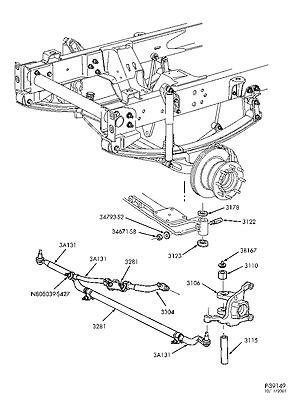 2c2z3a131ba ford end - spindle rod connecting