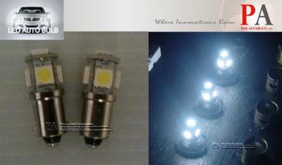 4x ba9s 182 257 5smd 5050 led auto turn bulbs xenon white