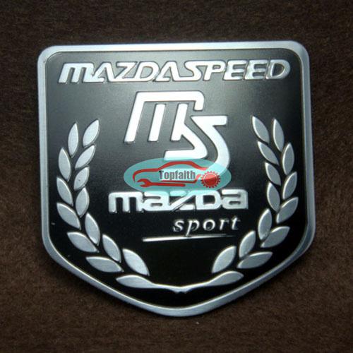 Black metal rear racing sport emblem badge sticker for ms speed mazdaspeed  3 6