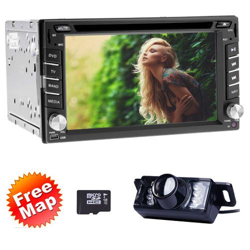 6.2" double 2din gps navigation car dvd stereo touch player bluetooth audio ipod