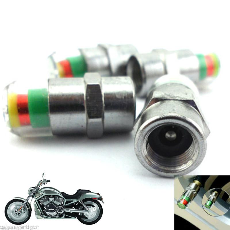 2 pcs motorcycle tire pressure monitor valve stems caps covers sensor for harley