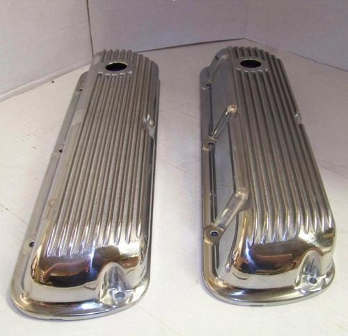 Small block ford finned aluminum valve covers 260 289 302 5.0 mustang engine sbf