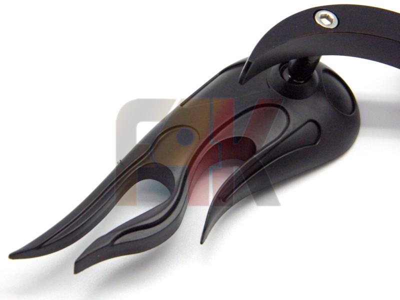 BLACK MOTORCYCLE CRUISER CHOPPER BOBBER CUSTOM FLAME SKULL REARVIEW MINI MIRRORS, US $14.95, image 5