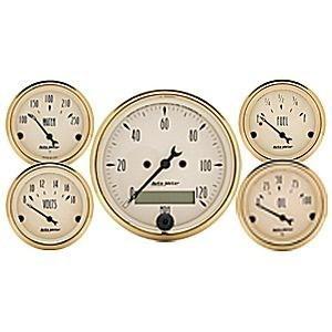 Autometer golden oldies 5 pc. kit box w/elec speedo