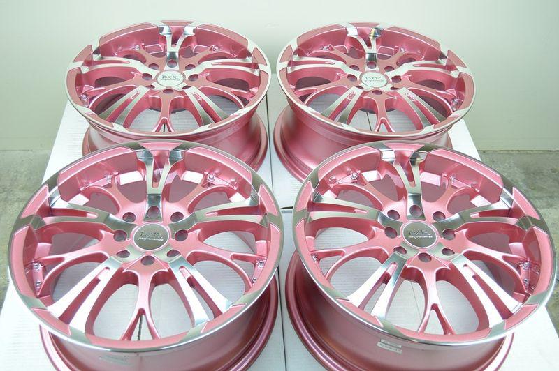 16 wheel pink 4 lug rim miata 323 mazda 2 rio g20 tiburon g5 g3 ion iq xa xb mr2