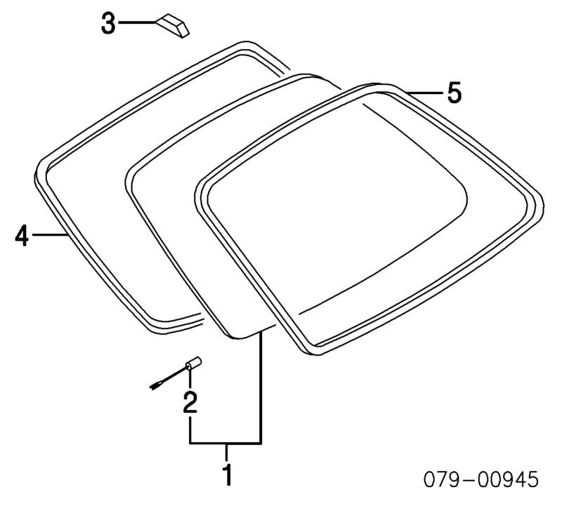 Fb21090gtn 2000-04 kia spectra back rear(factory clear) window glass