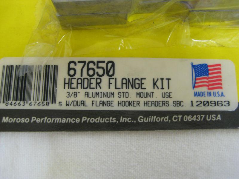 Header flange kit small block chevy moroso 6 plates 67650 new nascar