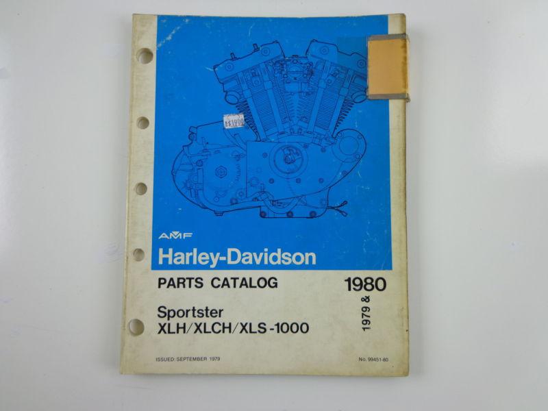 Harley davidson amf parts catalog xlcr xlh xlc 1000 1979-80 99451-80