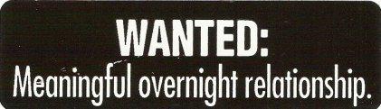 Motorcycle sticker for helmets or toolbox #263 wanted meaningful overnight 
