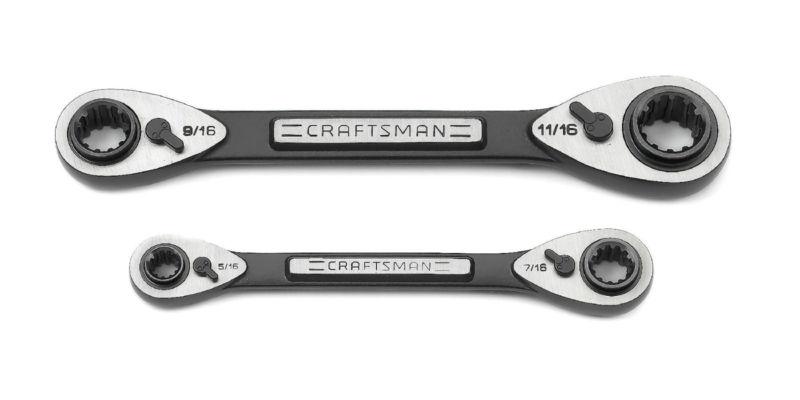 Craftsman 2pc 4-in-1 universal ratcheting box end wrench set standard nib new!!!