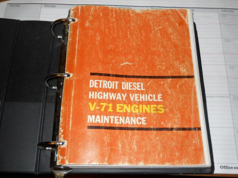Detroit diesel v-71 engine factory service manual 1967-72