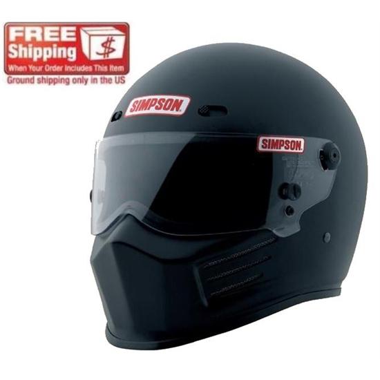 New simpson super bandit racing helmet sa10, black 7-5/8