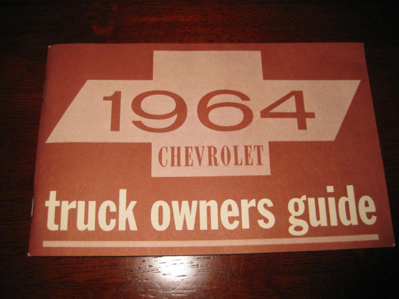 Original chevrolet 1964 truck owner's guide